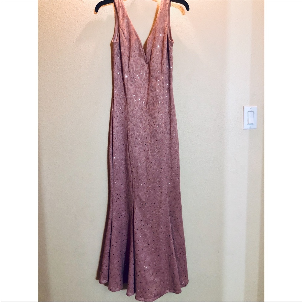 Pink Low V Dress